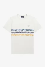 Fred Perry Vine Graphic Men’s T-Shirt Snow White | KMBNA3629