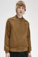 Fred Perry Waffle Cord Tennis Bomber Men’s Jackets Brown | ZISML2863