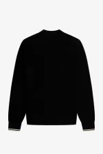 Fred Perry Waffle Stitch Men’s Jumper Black | WQVAU5167