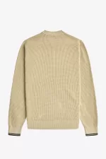 Fred Perry Waffle Stitch Men’s Jumper Oatmeal | XYPRU7250