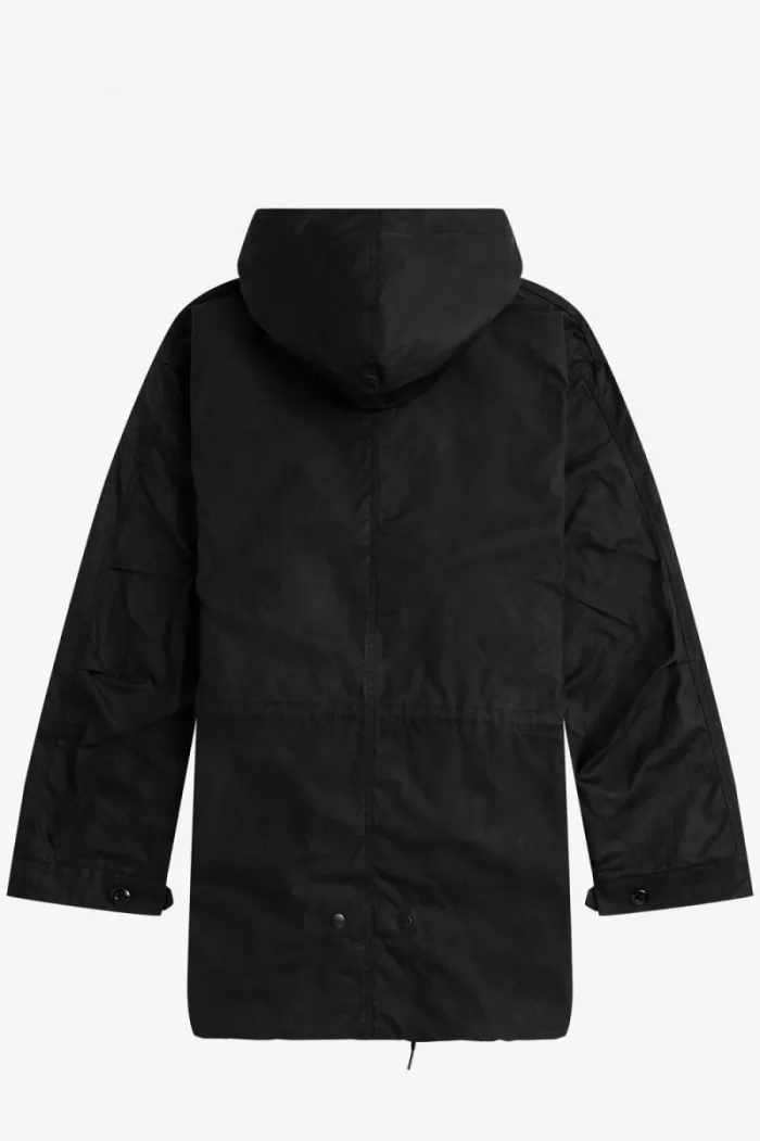 Fred Perry Waxed Cotton Men’s Parka Black | SCOID8041