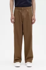 Fred Perry Wide Leg Drawstring Men’s Pants Brown | EMDAB1308