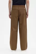 Fred Perry Wide Leg Drawstring Men’s Pants Brown | EMDAB1308