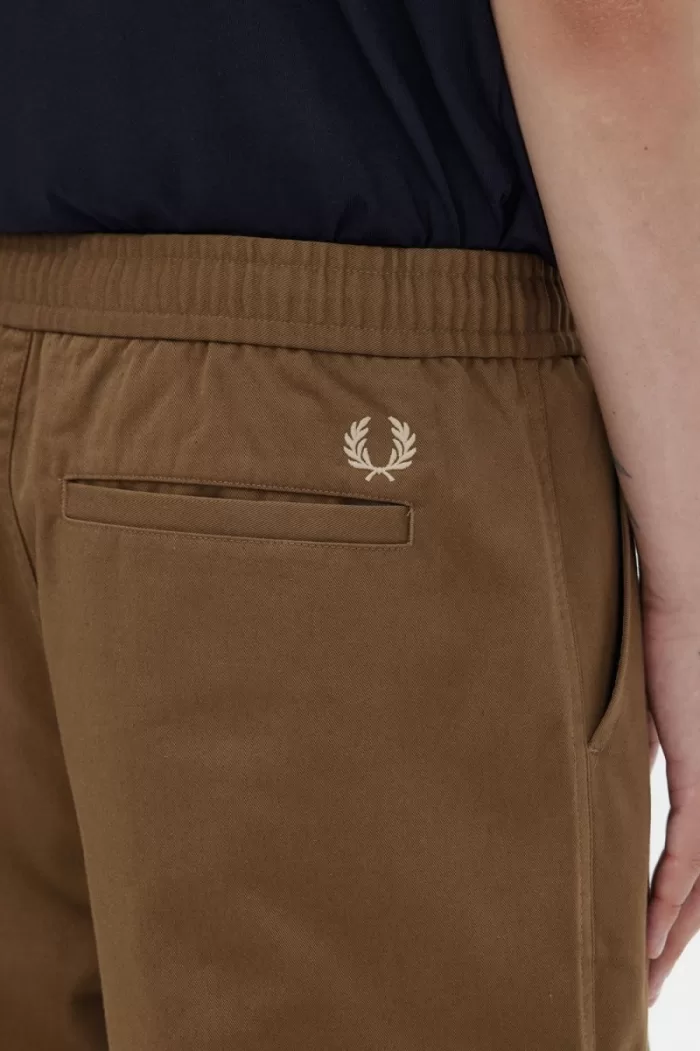 Fred Perry Wide Leg Drawstring Men’s Pants Brown | EMDAB1308