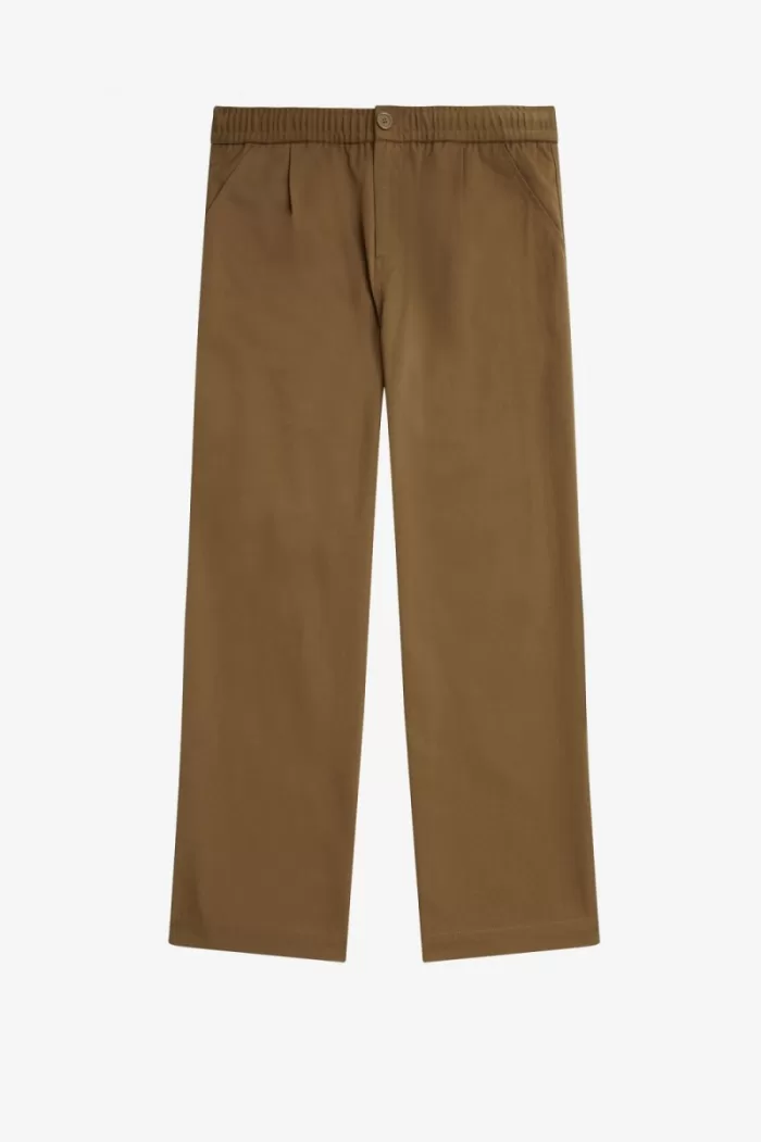 Fred Perry Wide Leg Drawstring Men’s Pants Brown | EMDAB1308