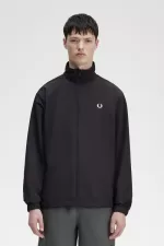 Fred Perry Woven Track Men’s Jackets Black | EPGOK1350