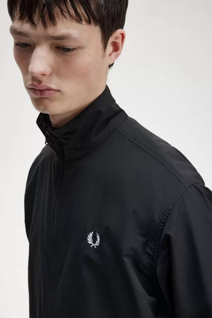 Fred Perry Woven Track Men’s Jackets Black | EPGOK1350