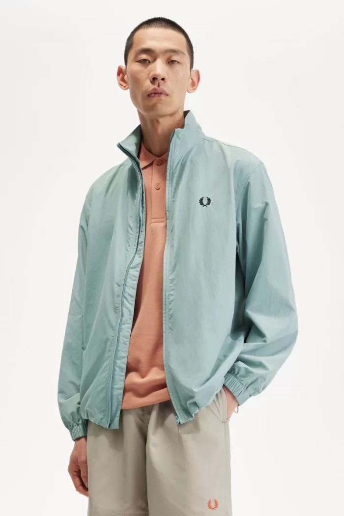 Fred Perry Woven Track Men’s Jackets Silver Blue | SRMIT5840