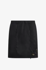 Fred Perry Zip Detail Women’s Skirts Black | LOKDB5260