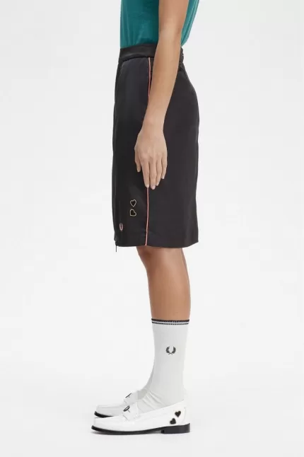 Fred Perry Zip Detail Women’s Skirts Black | NWVRE1509