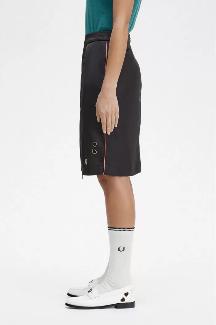 Fred Perry Zip Detail Women’s Skirts Black | NWVRE1509