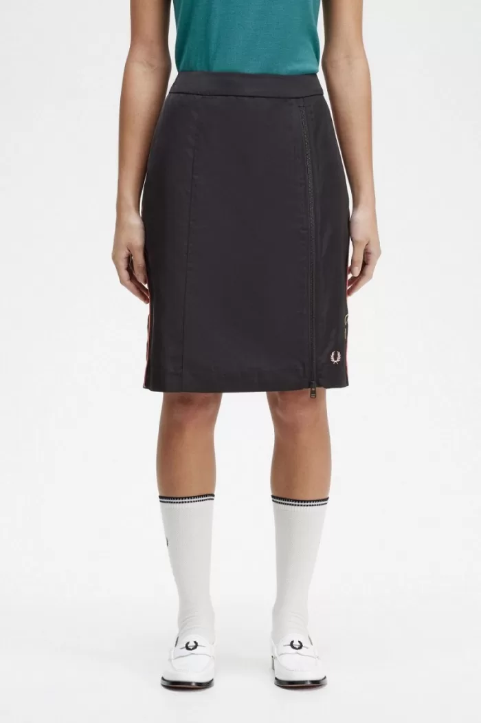 Fred Perry Zip Detail Women’s Skirts Black | NWVRE1509