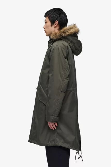 Fred Perry Zip-In Liner Men’s Parka Field Green | WGCSO7526