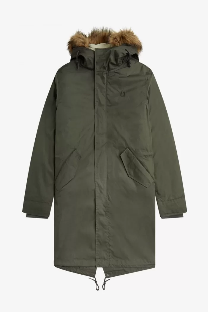 Fred Perry Zip-In Liner Men’s Parka Field Green | WGCSO7526