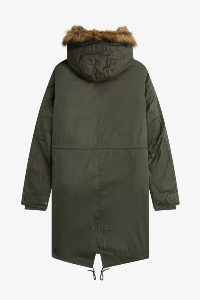 Fred Perry Zip-In Liner Men’s Parka Field Green | WGCSO7526