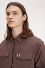 Fred Perry Zip Men’s Shirt Dark Red | OEVZI7513