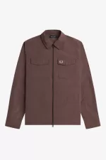 Fred Perry Zip Men’s Shirt Dark Red | OEVZI7513