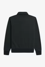 Fred Perry Zip Neck Collar Men’s Sweatshirts Night Green | MLUHF0326