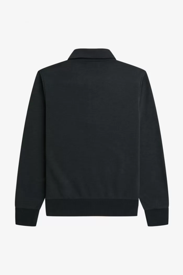 Fred Perry Zip Neck Collar Men’s Sweatshirts Night Green | MLUHF0326