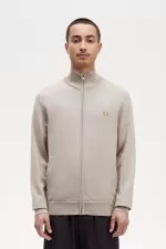 Fred Perry Zip Through Men’s Cardigan Dark Oatmeal | NUBMD8432