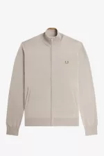 Fred Perry Zip Through Men’s Cardigan Dark Oatmeal | NUBMD8432