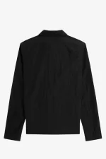 Fred Perry Zip-Through Men’s Shirt Black | QJGDY3721