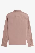 Fred Perry Zip-Through Men’s Shirt Dark Pink | SRXGF0682