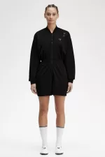 Fred Perry Zip-Through Playsuit Women’s Dress Black | JUCTX7584