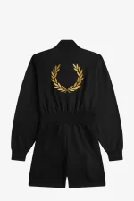 Fred Perry Zip-Through Playsuit Women’s Dress Black | JUCTX7584